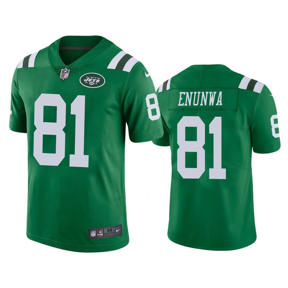 Men New York Jets #81 Quincy Enunwa Nike Gotham Green Color Rush Limited NFL Jersey